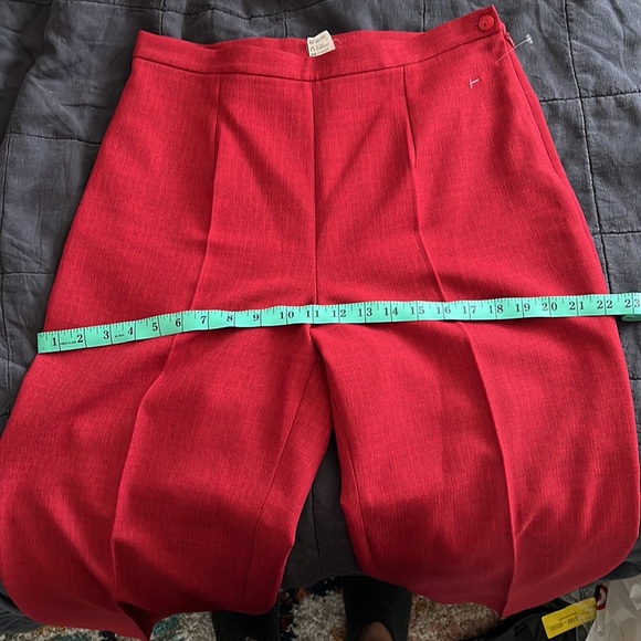 Vintage Red Pleated Slacks - Picture 8 of 8